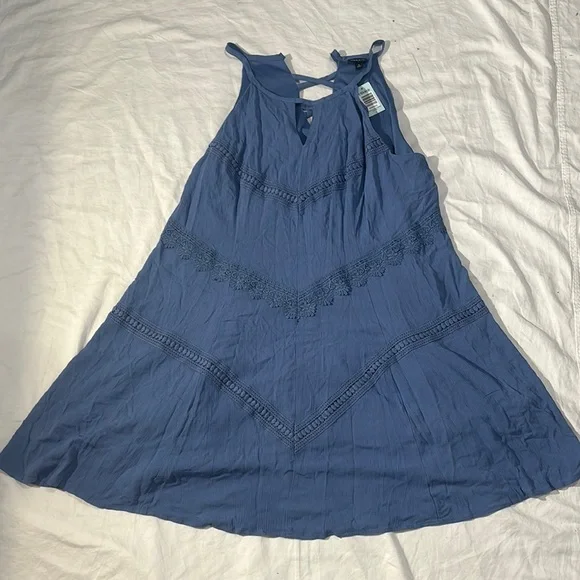 princess polly baby blue dress torrid | Dresses | Torrid Womens Blue Gauze Strappy Trapeze Dress With Lace  Accents Plus Size 2x